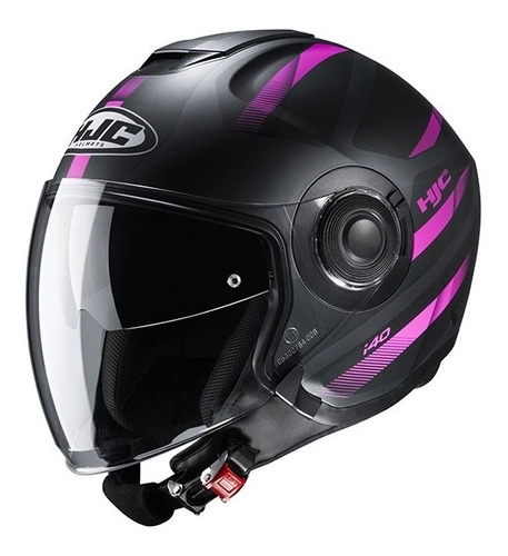 Casco Abierto Moto Hjc I40 Remi Mc8 Mate Lentes Incluidos