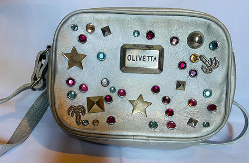 Cartera Bandolera Piedras Original Olivetta Impecable ! 