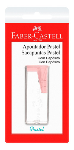 Apontador Com Depósito Rosa Pastel - Faber Castell