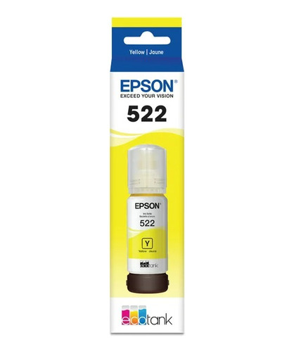Epson T522 Ecotank Tinta Genuina Amarilla Botella 522