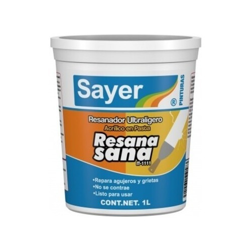 Resanador Acrílico Sayer Resana-sana Base Agua 1l