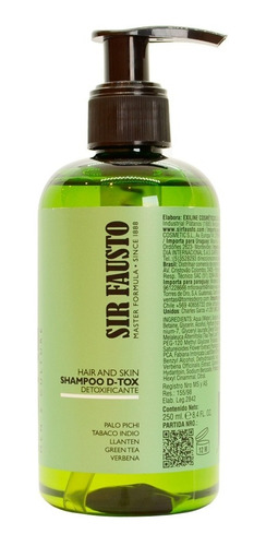Sir Fausto Pure Shampoo Detox Detoxificante Pelo 250ml Local