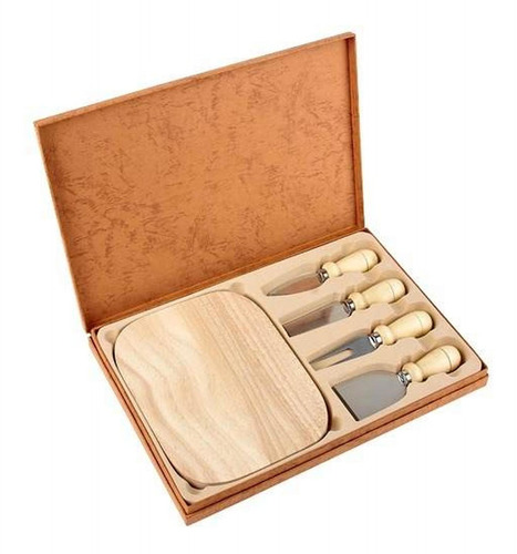 10 Piezas Set Cortadores Cuchillos Queso Con Tabla Y Estuche