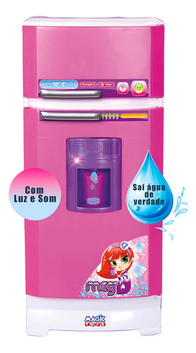 Geladeira Mágica Super Meg Rosa Com Som E Luz - Magic Toys
