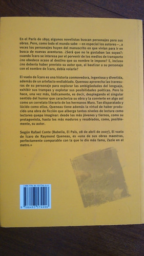 Imagen 2 de 2 de El Vuelo De Ícaro - Raymond Queneau