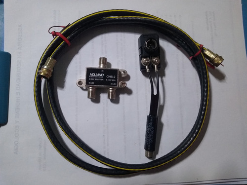 Divisor Señal Holland 1 Entrada 2 Salidas+1 M Cable+entradas (Usado)