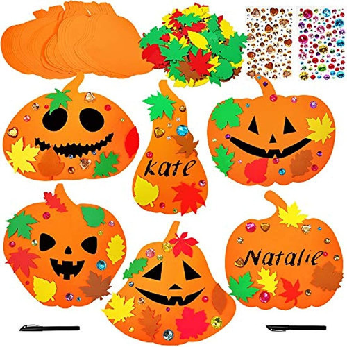 30 Kits De Espuma Para Decoración De Calabaza De Halloween