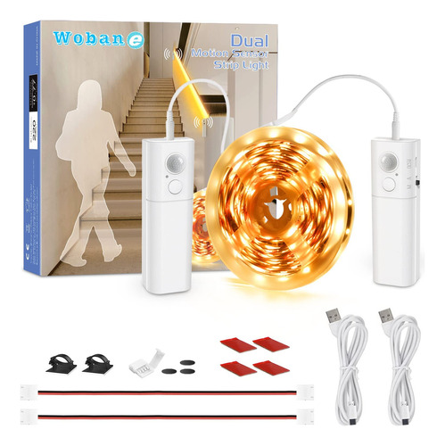 Tira De Luz Led Wobane 16.4ft Recargable Sensor De Movimient