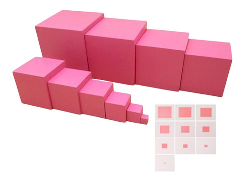 Montessori Child Observation Pink Tower Cube Intellectual