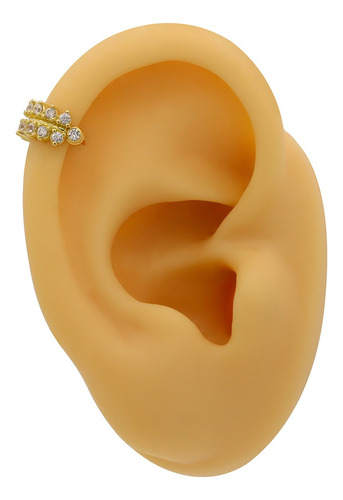 Piercing Em Ouro 18k Cravejado Diamantes 14 Pedras