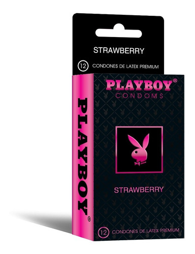 Preservativo Playboy, Condón Sabor Stawberry, 12 Un
