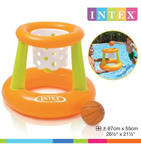 Cesta de baloncesto flotante inflable para niños