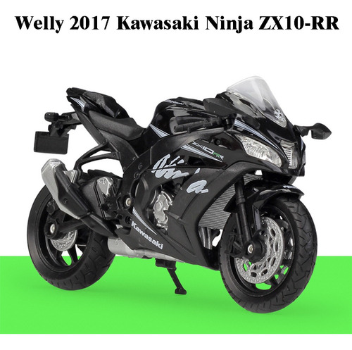 2021 Kawasaki Ninja Zx-10r Verde Miniatura Metal Moto 1/18