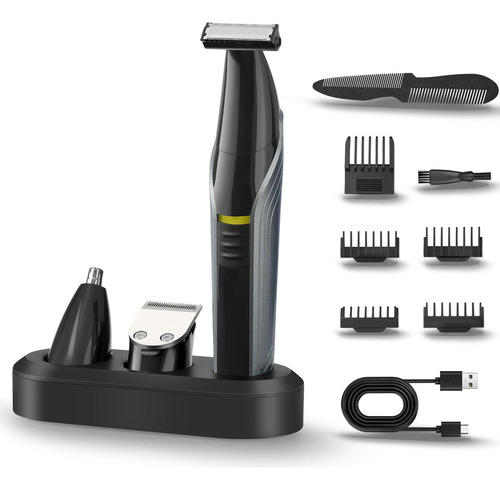 Opdooke Recortadora Eléctrica De Barba Para Hombres, Afeit. Color Gris
