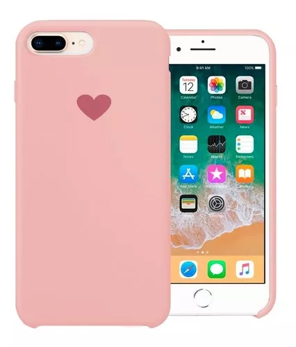 Silicona Líquida Corazón iPhone 7 Plus 8 Plus Premium