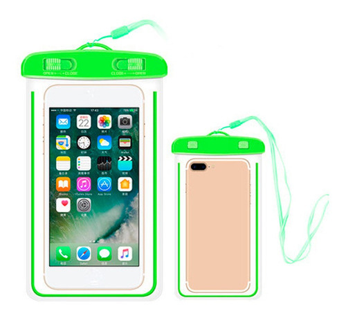 Funda impermeable genérica verde con diseño liso