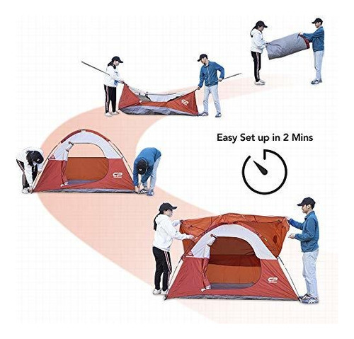 Campros Tent-3-person-camping-carpas, Carpa Para Mochileros