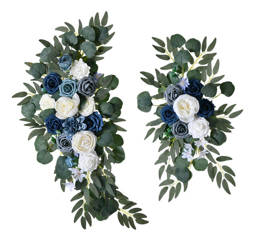 2 Pçs De Arco De Casamento Flores Artificiais Ornamento