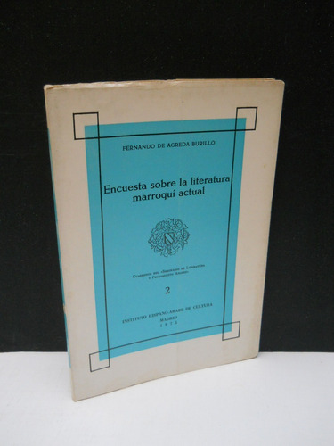 Agreda Burillo - Encuesta Sobre Literatura Marroquí Actual