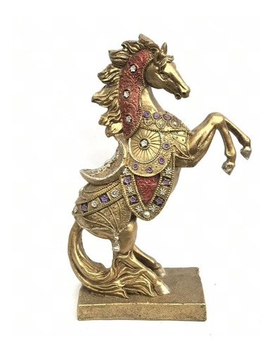 Figura Decorativa Caballo Imperial 33cm Abundancia Poder