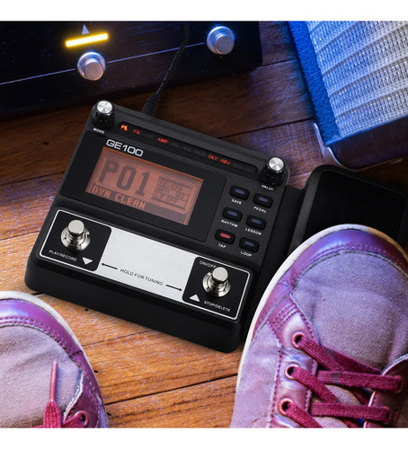 Pedal De Efecto Mooer Mooe100 Multi Efeitos Ge100 Negro