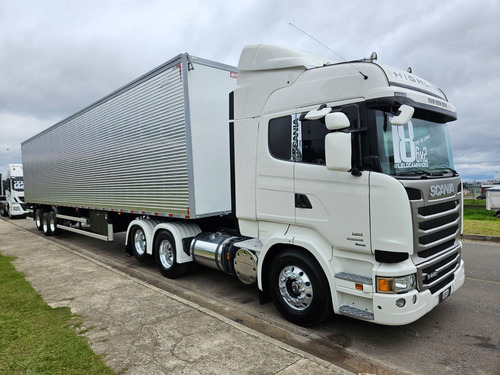 Scania R440 6x2 Highline Ano 18 Aut Top + Baú 30 Plt 0km