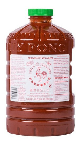 Salsa Sriracha Sauce Hot Huy Fong 3.85k Gallito La Original