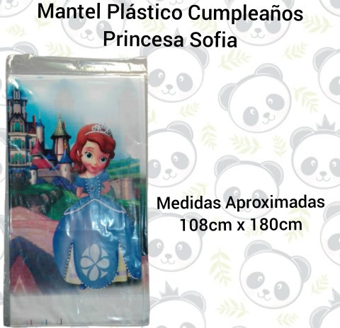 Imagen 1 de 2 de Mantel Plástico Decoración Fiesta Cumpleaños Princesa Sofía