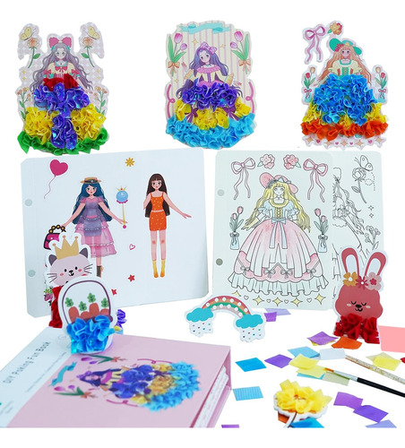 Kit De Manualidades De Papel Para Niños 3 En 1, Fabric Art M