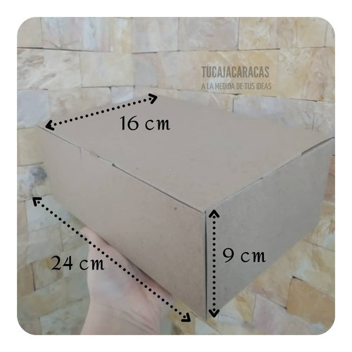 Caja De 24x16x8 En Carton Kraft Ecologico (pack 6 Unid)