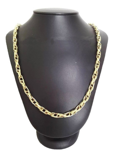 Corrente Cordão Baguete Duplo 19 Gramas 5mm 60cm Ouro 18k Cor Amarelo
