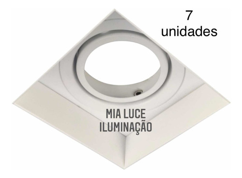 7 Spot De Embutir Quadrado No Frame Para Led Dicróica Gu10