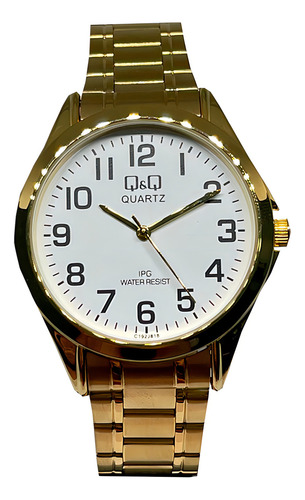 Reloj Q&q Hombre C192j818y Pulsera Dorado Color del fondo Blanco