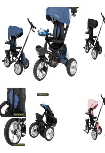 Triciclo De Lujo 2024 Llanton Flex 2056 Bluetooth Babyhappy