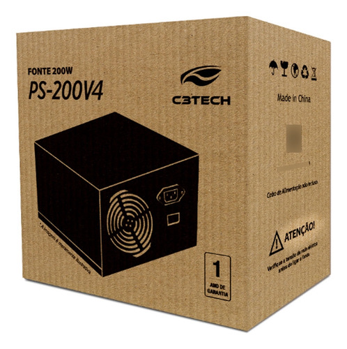 Fonte Atx 200w Ps-200v4 Sem Cabo C3tech