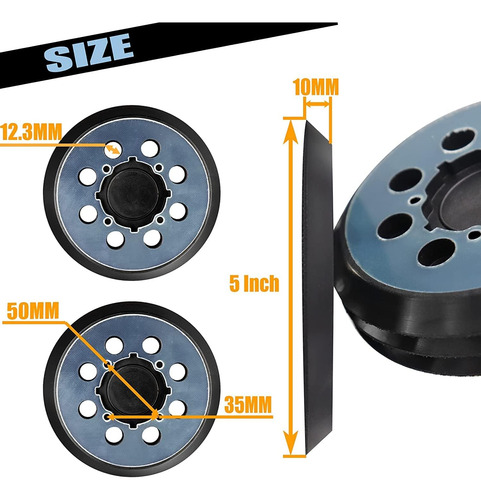 Plato De Lija De 5 Pulgadas Para Dewalt Dwe6423/6423k, Dw...