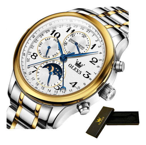 Reloj Mecánico Olevs Moon Phase Chronograph