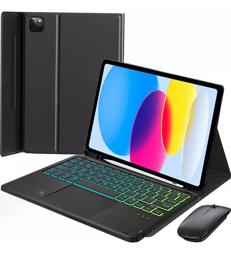 Para Funda Teclado Mouse +lápiz Para iPad 10ª Gen 10.9''