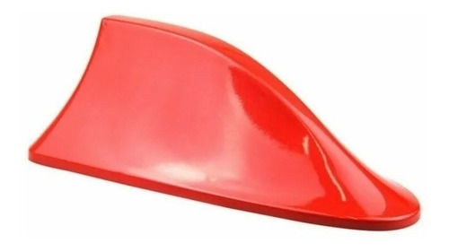 Antena Adhesiva Aleta De Tiburón Roja Decorativa Auto