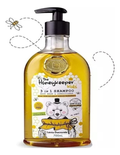 Shampoo Para Bebés Y Niños Miel Organica Y Manzanilla 700 Ml