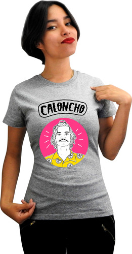 Playera Estampada Gris Jaspe De Caloncho Nuevo Concierto