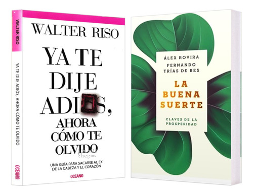 Dije Adios Ahora Cómo Te Olvido + Buena Suerte Pack 2 Libros