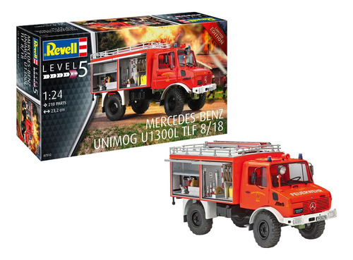 Mercedes Benz Unimog U1300l Tlf 8/18 Esc 1:24 Revell 07512