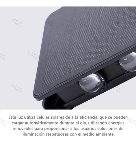 Lamparas De Pared Exterior Focos Jardin Solar Impermeable Loho Tech 5 Leds