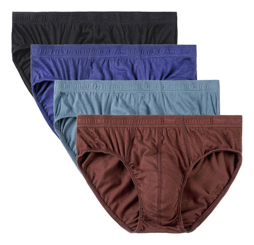 4 Piezas Bikini Calzón Trusa Hombre Algodón Colores Tajin A