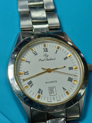 Reloj Usado Jughans Analógico Hombre Plateado Plateado Blanco (Usado)