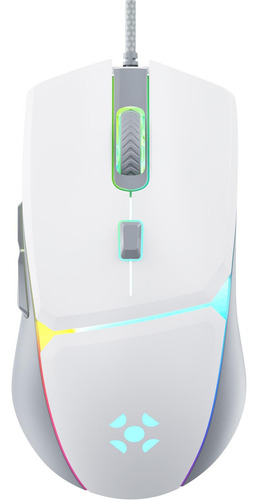 Mouse Gamer Fortrek Crusader 12800dpi Branco Branco