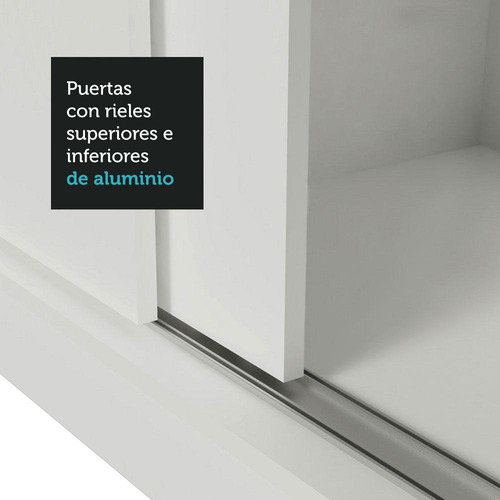 Ropero Closet Madesa 3 Puertas 1 Espejo Bg 02 Color Blanco/Gris