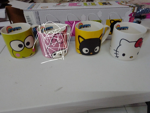 Taza Hello Kitty Juego De 3 Personajes Apilables 330ml