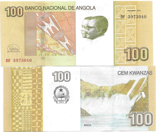 Billete De Angola 100 Kwanzas Año 2012 Sin Circular